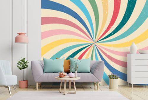 soft pastel colored swirl retro background, vector illustration