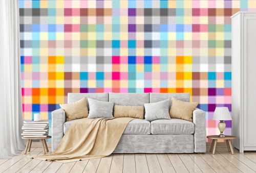 Geometric abstract pattern. Intersection patchwork plaid style