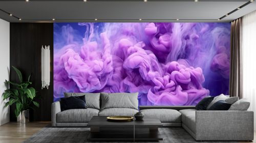 creative idea for background. lilac smoke on a black background