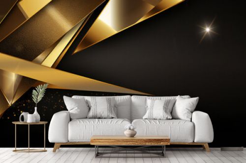 Gold Abstract Luxury background. Generative AI.