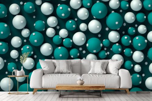 New Year's, Christmas pattern Christmas decorations. Background, wallpaper. AI generated