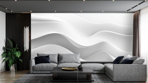 Futuristic Fluidity White Paper Waves, an Ode to Futuri Aesthetics