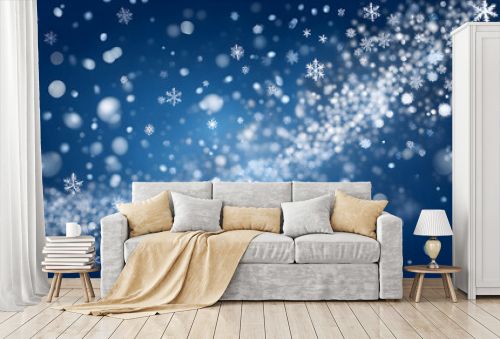 christmas background with snowflakes, ai generated 
