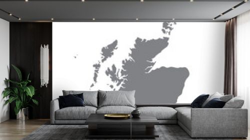 Scotland map. Map of Scotland in blue color