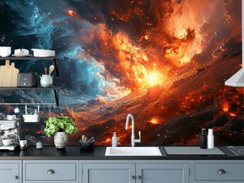 Space Background Explosion Supernova Bright Star, Background Banner HD