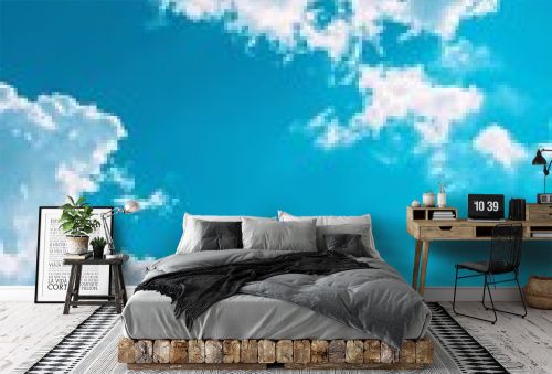 Blue sky and White cloud nature background