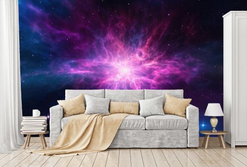 Vibrant Space Filled With Purple and Blue Stars