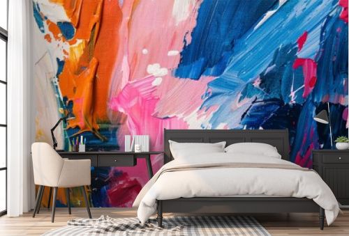 Emotional Chaos: Expressive Brushstrokes and Vivid Colors
