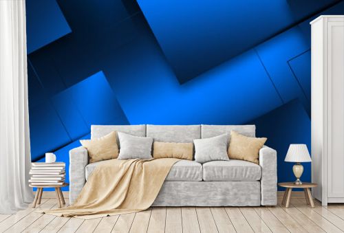 Abstract banner design with blue geometric shape background. Blue banner background. Abstract graphic design banner pattern background template