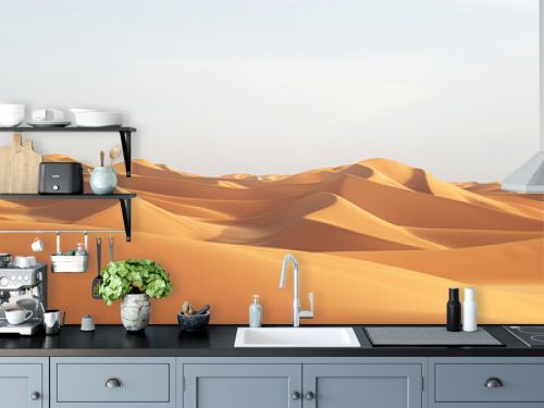 a vast desert landscape, characterized by rolling sand dunes.