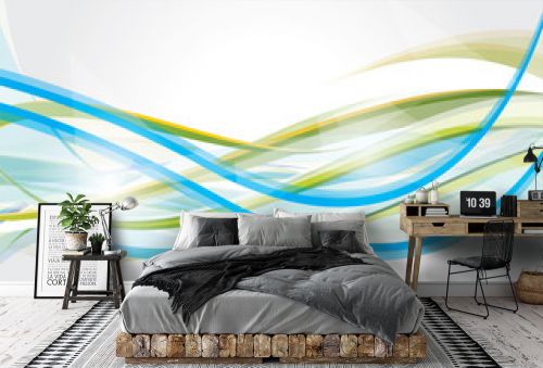 Vector abstract background with waves and lines