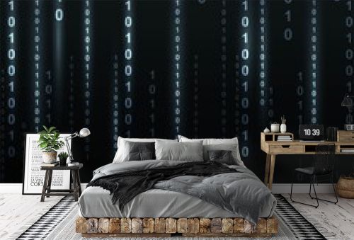 Twinkle binary code screen listing table on black background