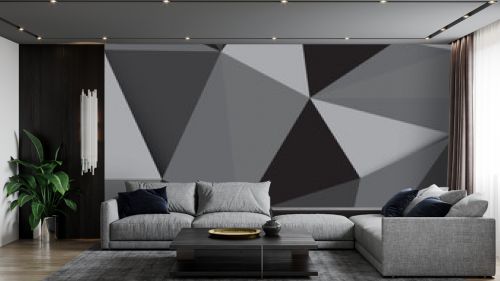 abstract dark gray polygonal illustration background vector