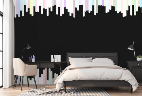 Modern banner background design - horizontal vector graphic from vertical lines